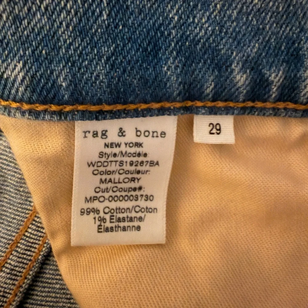 Rag & Bone Bermuda Shorts Distressed Raw Hem Denim Relaxed - Picture 9 of 9